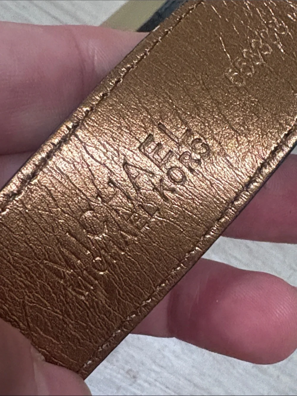 Michael Kors MK Logo Leather Belt  Small